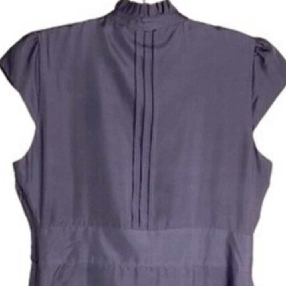 Ted Baker London Pandy Silk Frill Detail Cocktail Mini Dress Dusty Purple Size 2 - Picture 7 of 8